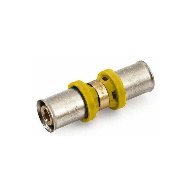 foto del prodotto niples raccordo dritto tubo multistrato a pressare x acqua gas trident gf 16x16
