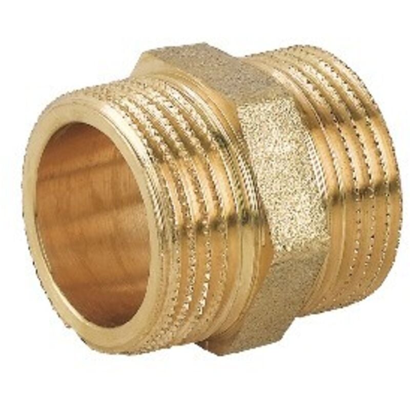 foto del prodotto nipple doppio mm in ottone giallo 3 4
