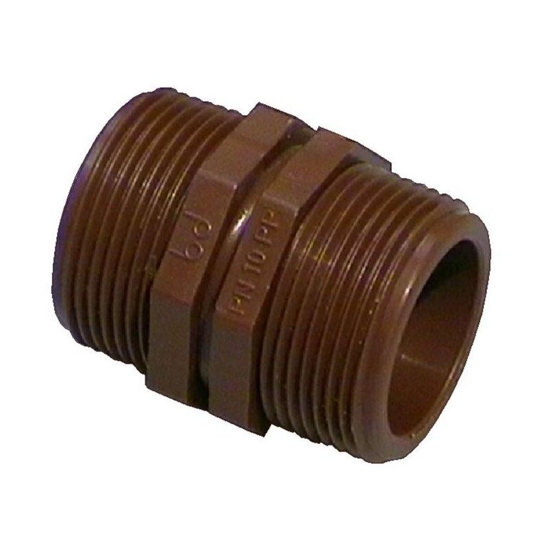 foto del prodotto nipple mm in polipropilene marrone 1 2 