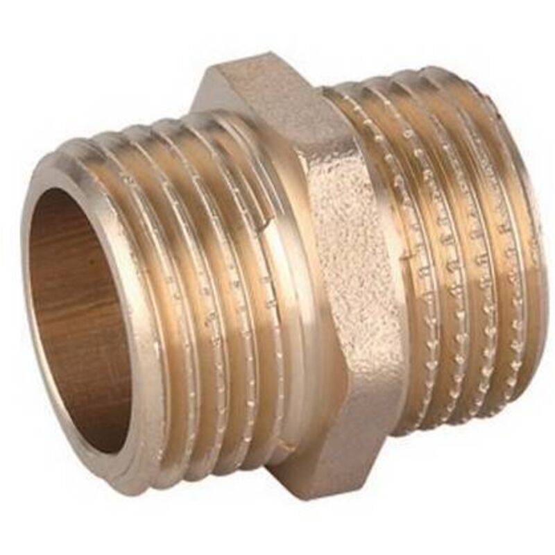 foto del prodotto nipples diritto mm in ottone giallo ibp 1 1 2 ibp