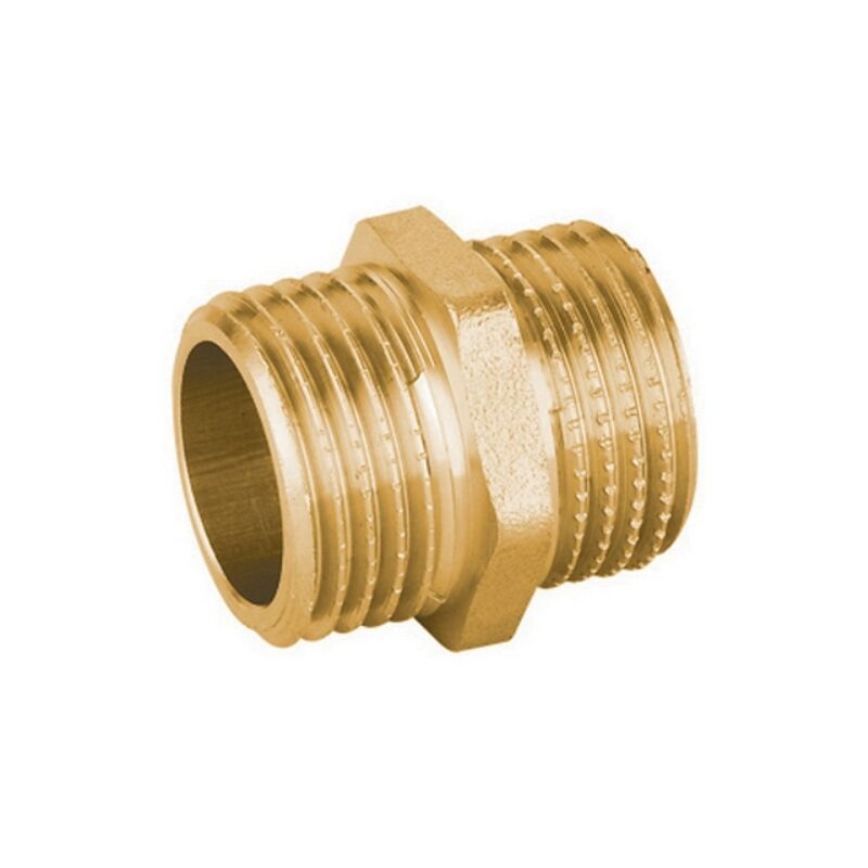 foto del prodotto nipples diritto mm in ottone giallo pesante ibp 1 2 ibp