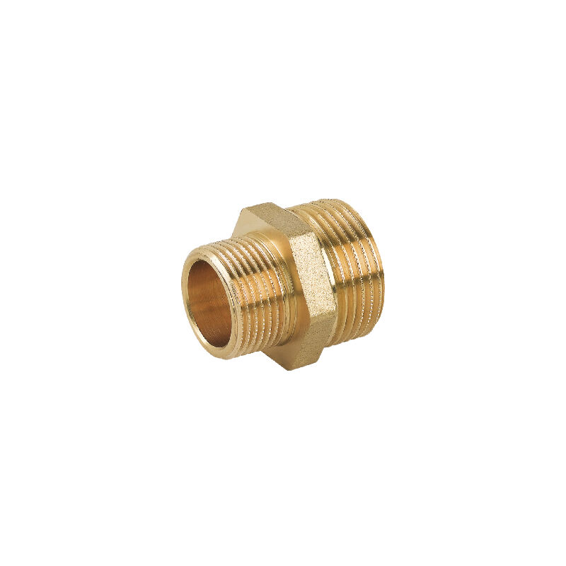 foto del prodotto nipples doppio ridotto mm in ottone giallo 1 4 x 3 8