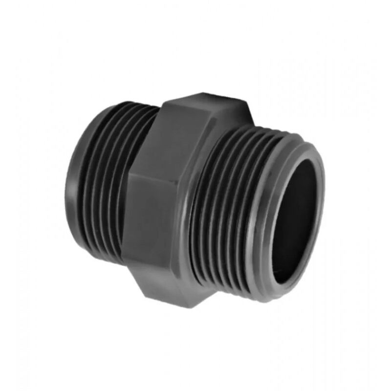 foto del prodotto nipplo di pressione doppio maschio in pvc 26x34 1 