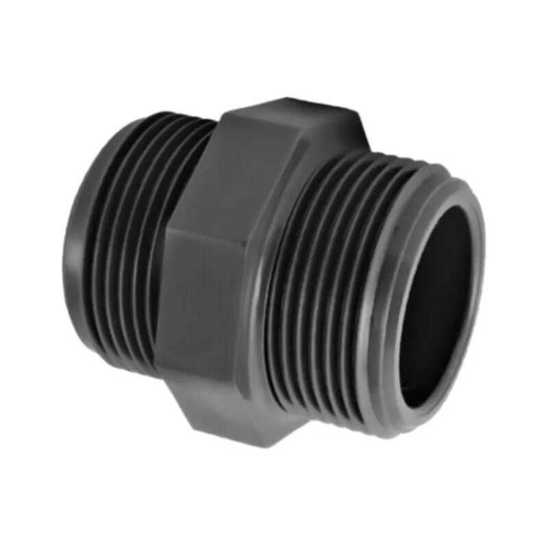 foto del prodotto nipplo di pressione doppio maschio in pvc 40x49 1 1 2 
