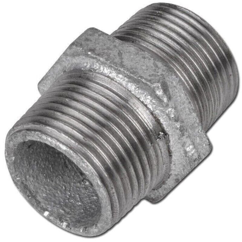 foto del prodotto nipplo in ghisa doppia giunzione malleabile zincata 1' mf fig 280 acqua