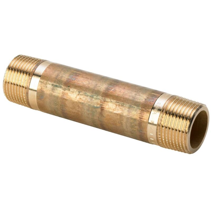 foto del prodotto nipplo lungo mm 1 2 x80 bronzo, filettatura r 267322