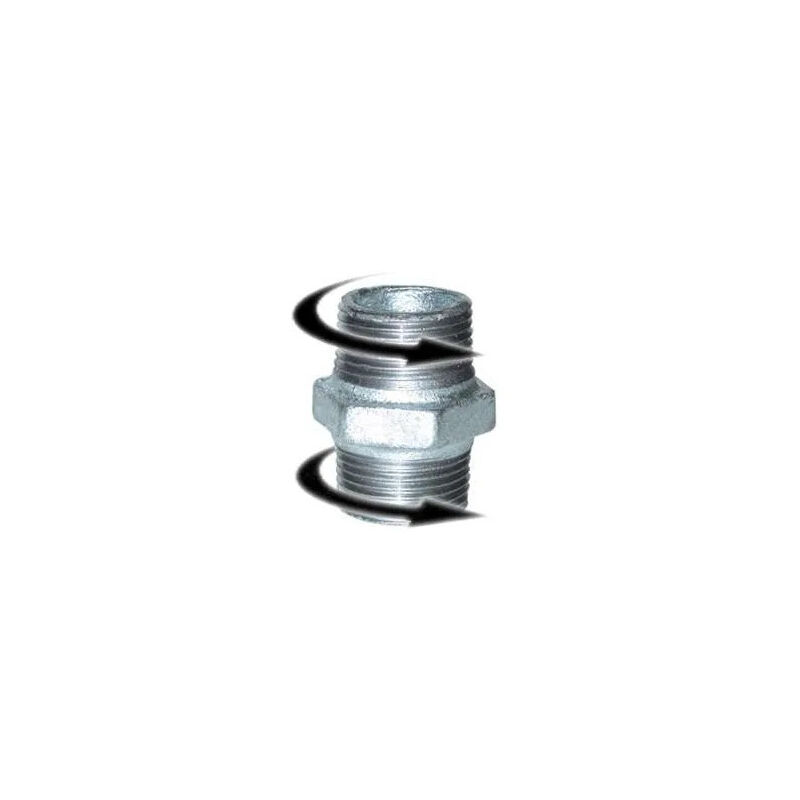 foto del prodotto nipplo maschio doppio 15x21 dx dx galvanizzato