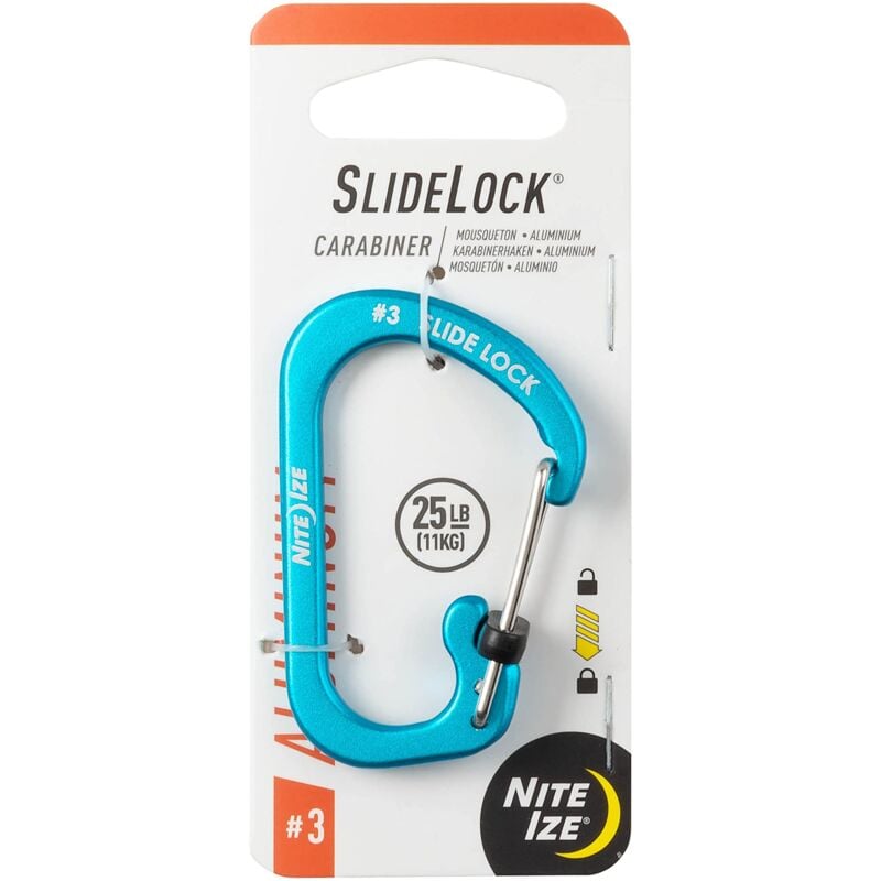 foto del prodotto nite ize csla3 03 r6 csla3 03 r6 slidelock moschettone aluminum 3, blu, blue