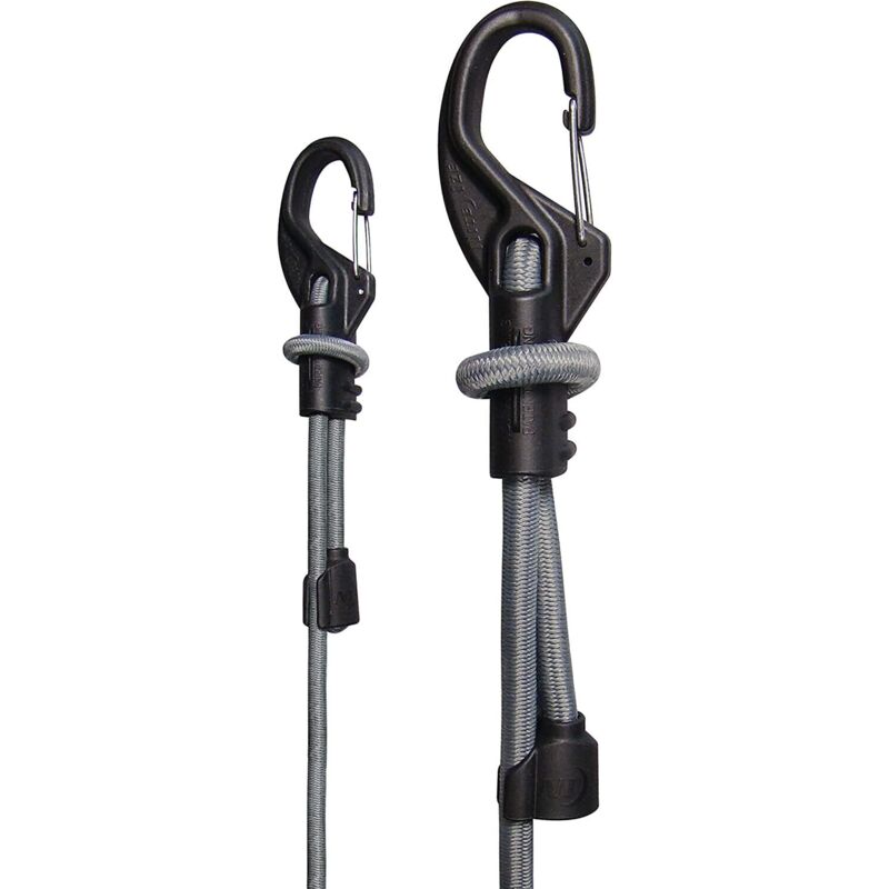 foto del prodotto nite ize kbb5 01 r3 knotbone, corda elastica con estremit a moschettone lunghezza regolabile 15,2 71,1 cm, taglia 5, grigio
