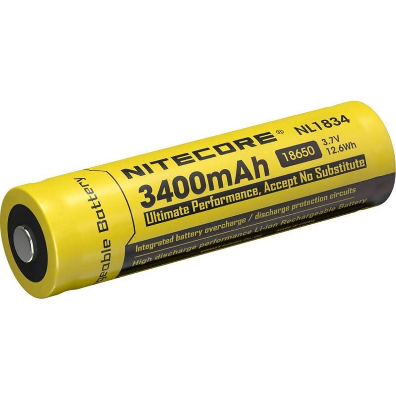 foto del prodotto nitecore nl1834 batteria ricaricabile speciale 18650 li ion 3.7 v 3400 mah