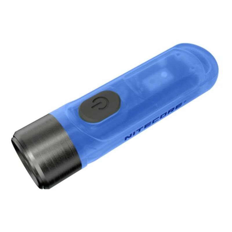 foto del prodotto nitecore tiki gitd blue led monocolore , led uv torcia tascabile a batteria ricaricabile 300 lm 12 g