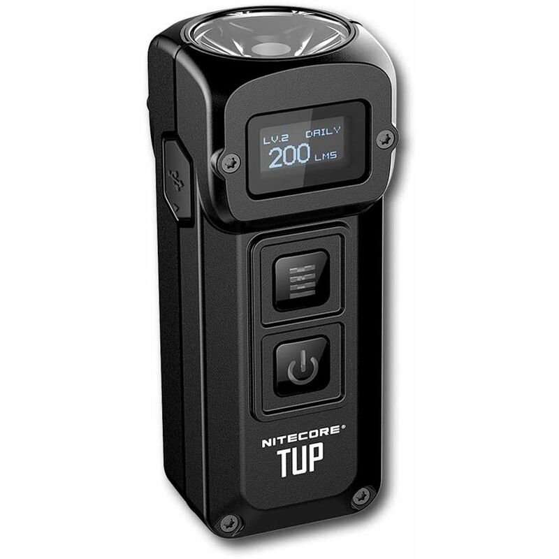foto del prodotto nitecore tup mini torcia 1000 lumen led portachiavi con display oled batteria ricaricabile 54 g e 7 cm 5 modalit 