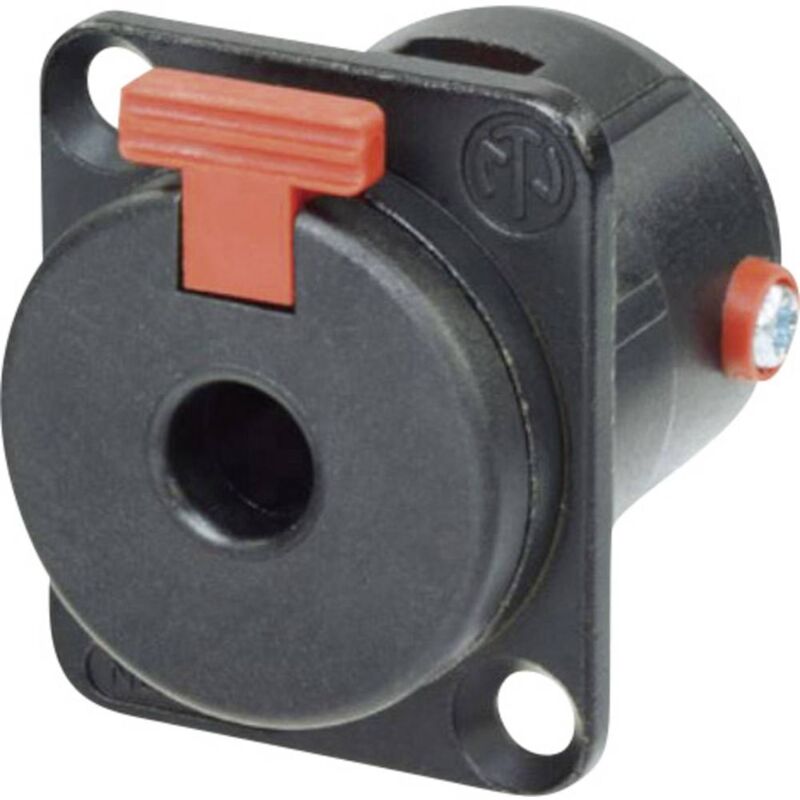 foto del prodotto nj3fp6cbag jack 6.35 mm presa a pannello contatti dritti numero poli (num): 2 mono nero 1 pz. - neutrik