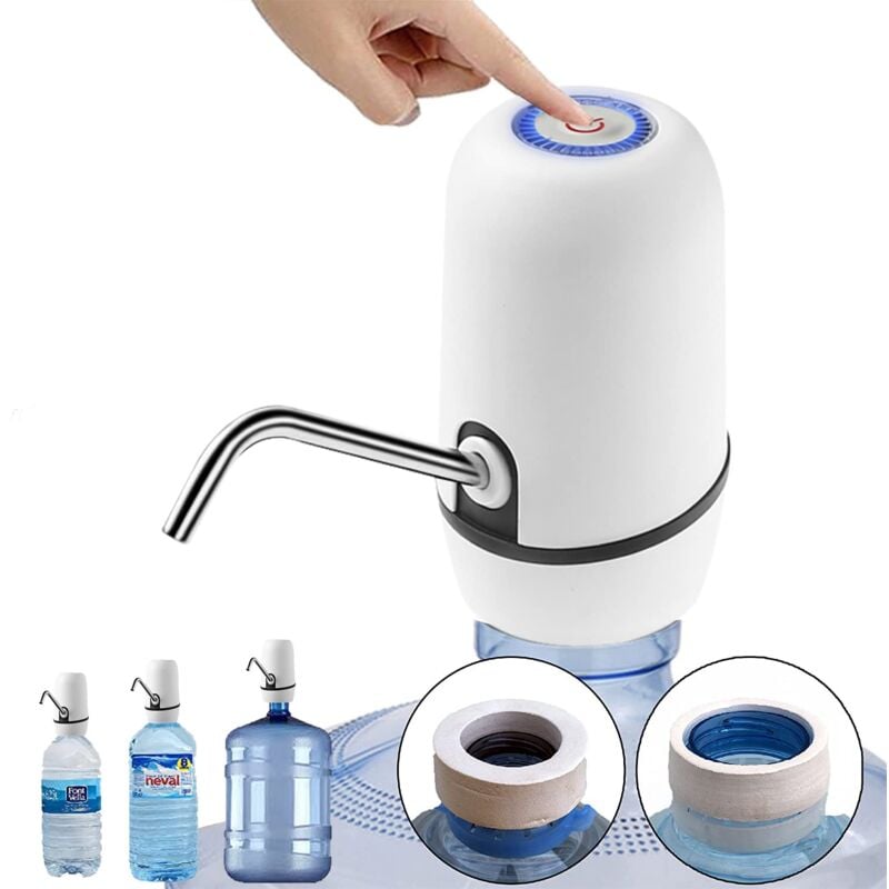 foto del prodotto nk dispenser di acqua dispenser automatico, ricarica usb, dosatore in acciaio, senza bpa, 1200 mah, 1,5 l, 5,7 l, 10 l, 11,3 l, 15 l, 18,9 l,