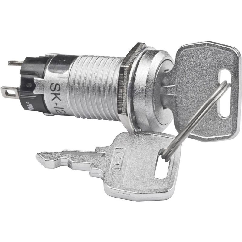 foto del prodotto nkk switches sk12baw01 sk12baw01 interruttore a chiave 250 v ac 1 a 1 x on on 1 x 90 1 pz.