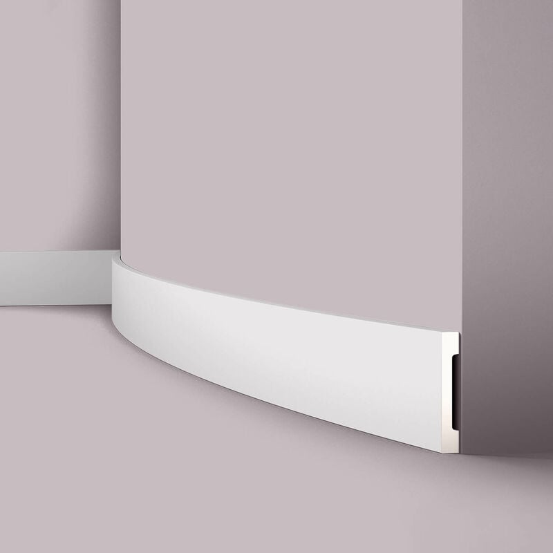 foto del prodotto nmc battiscopa fd2s flex wallstyl noel marquet modanatura flessibile cornice parete contorno porte design moderno bianco 2 m