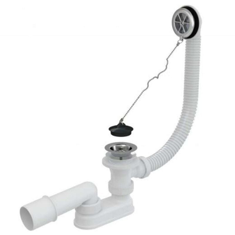 foto del prodotto no brand alcadrain sistemi di scarico set di scarico per vasca da bagno 570 mm, con troppopieno, cromo a501