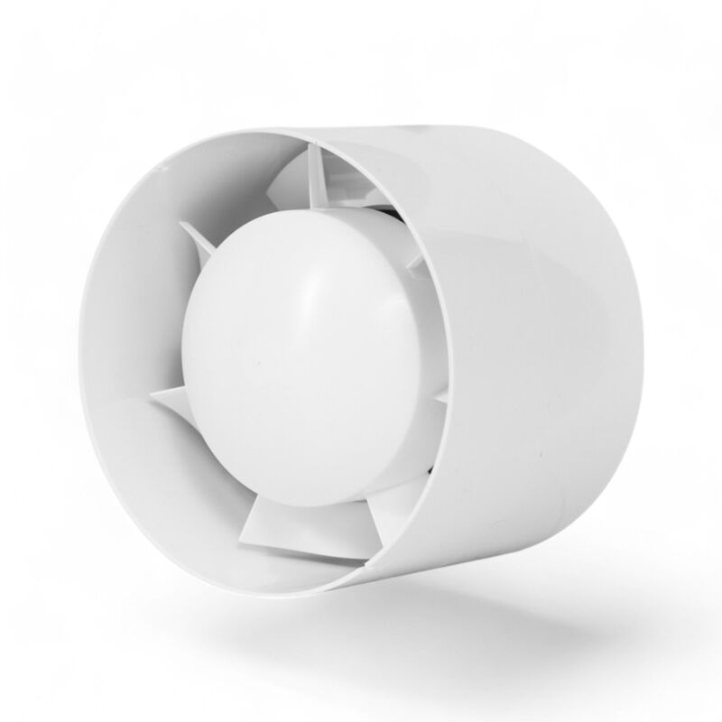 foto del prodotto no brand aspiratutto per cappe con ventilatore tubolare in plastica abs diametro 100 mm potenza 19w tensione 220v 50hz