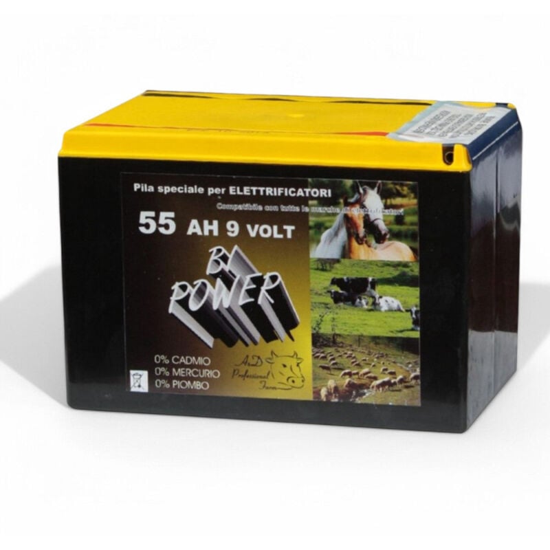 foto del prodotto no brand batteria a secco per elettrificatori animali 9v 55 ah durata 5000 ore