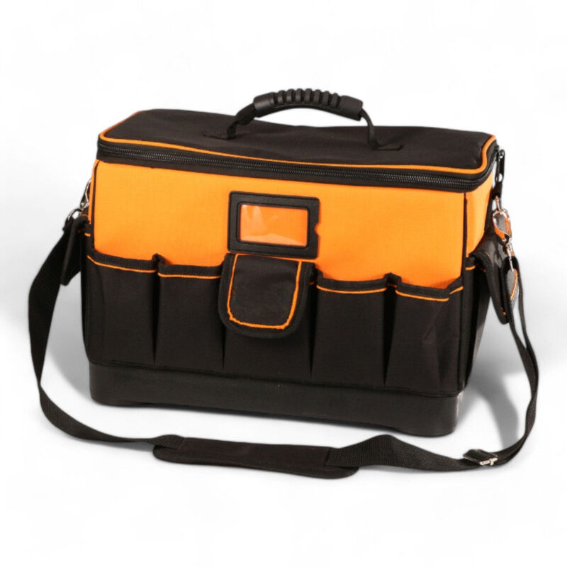 foto del prodotto no brand bauletto porta attrezzi 40,5x23x29 cm in poliestere con tasche e una maniglia in gomma