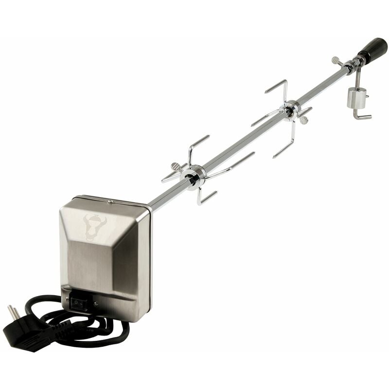foto del prodotto no brand bbq toro set universale di spiedini per grill con spiedino, motore, supporto motore e aghi per carne