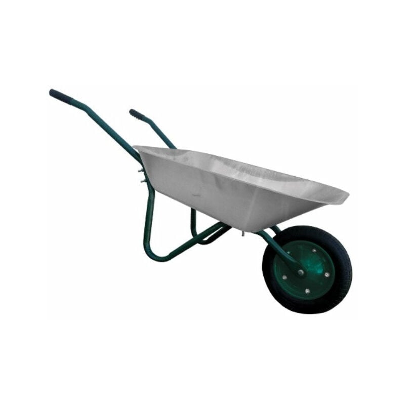foto del prodotto no brand carriola in acciaio con vasca zincata e ruota pneumatica hobby giardinaggio