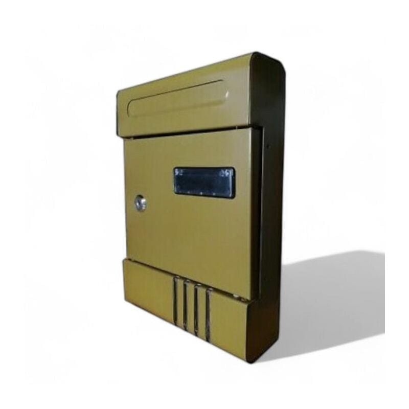 foto del prodotto no brand cassetta postale per esterni in metallo bronzato modello componibile con 2 chiavi dimensioni compatte e resistenti