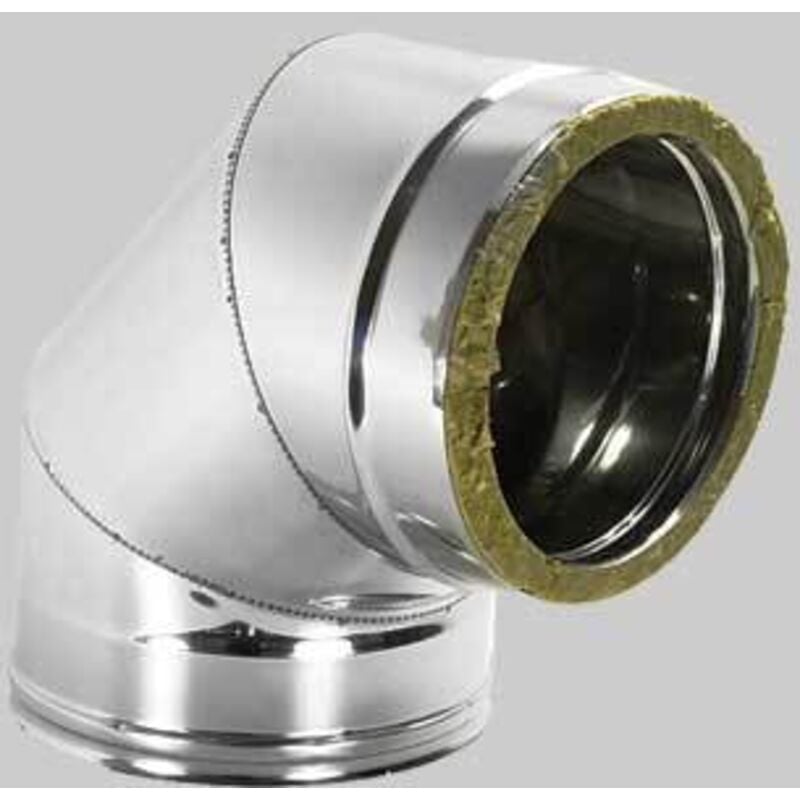 foto del prodotto no brand - curva 90 doppia parete acciaio inox aisi 316 parte interna aisi 304 parte esterna 200 interno - 250 esterno - sp. 0,5 mm europrofil