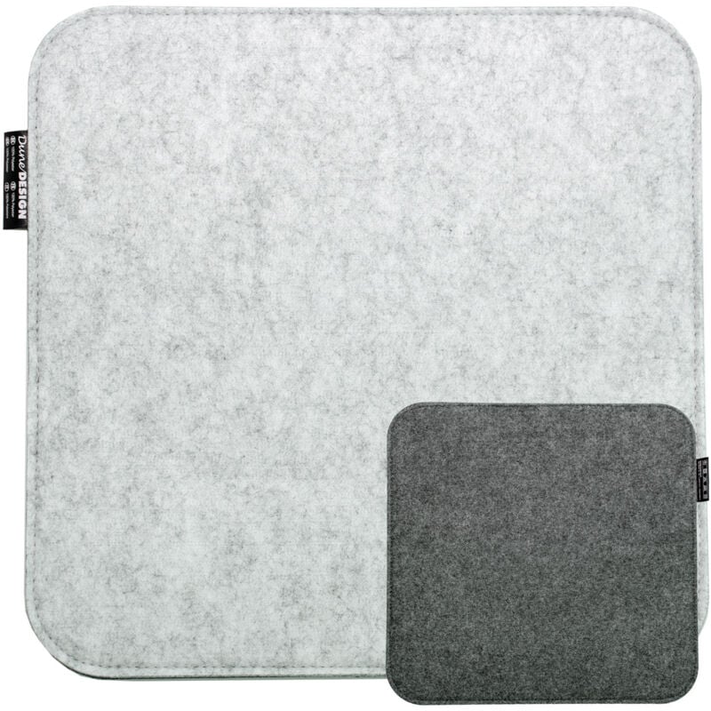 foto del prodotto no brand cuscino quadrato per sedie 35x35 cusacino di feltro fine 8mm bicolore grigio