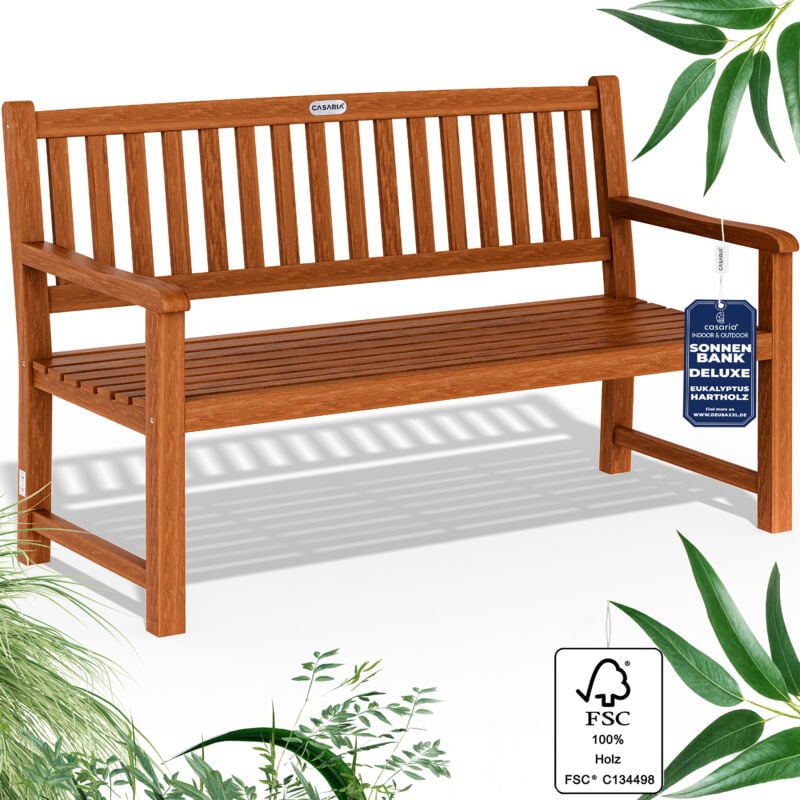 foto del prodotto no brand - deuba panchina da giardino maxima in legno eucalipto certificato fsc ergonomica resistente esterno