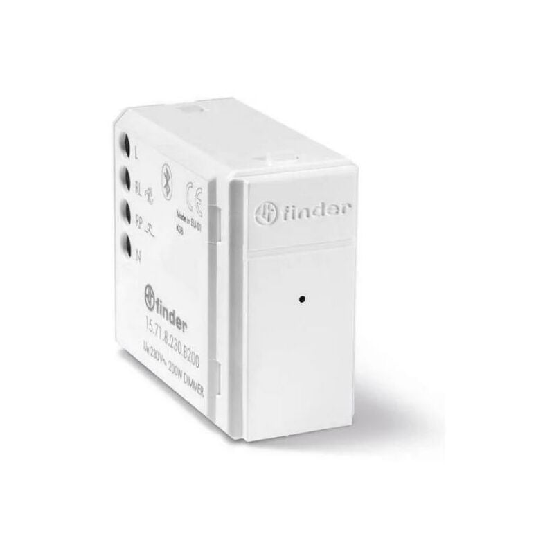 foto del prodotto no brand dimmer varialuce smart da incasso finder yesli tipo 15.71, per led o incandescenza, 200w, colore bianco, fin 15718230b200.