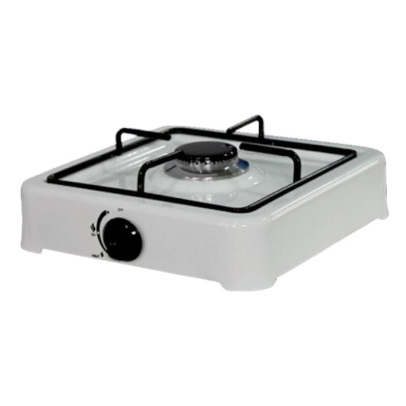 foto del prodotto no brand fornello a gas in acciaio 1 fuoco con bruciatore in lega sparti fiamma e griglia 23x23x12 cm