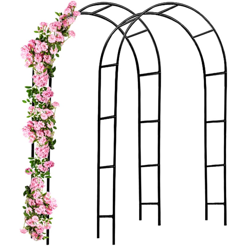 foto del prodotto no brand gardebruk arco per rampicanti archi per fiori metallo obelisco per rose piante decorazine giardino 2x rose arch en 