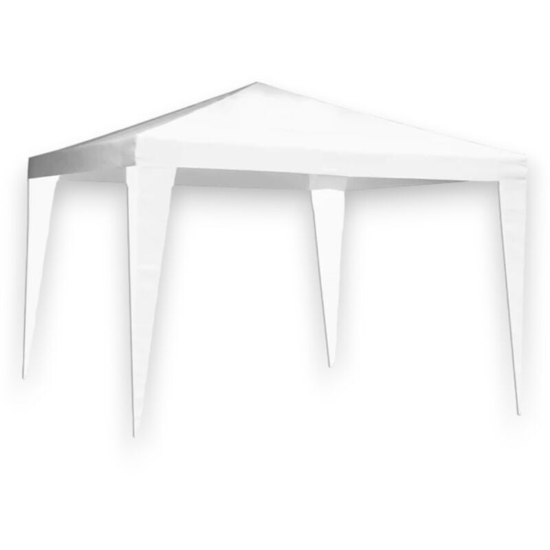foto del prodotto no brand gazebo 3x4 mt con struttura in acciaio e copertura in polipropilene bianco per fiere e mercatini
