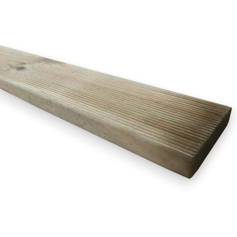 foto del prodotto no brand listone zigrinato per pavimento da esterno in legno di pino impregnato 250x14,5x2,8 cm
