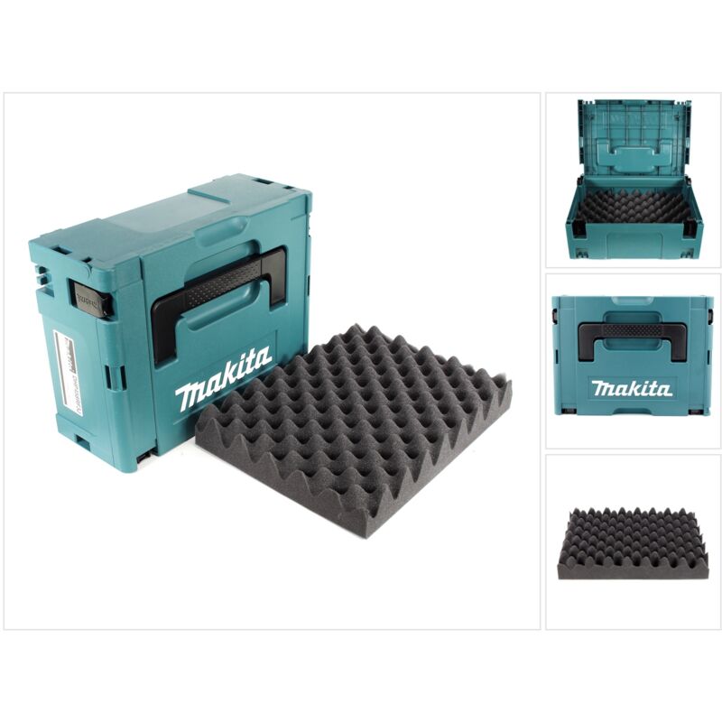 foto del prodotto no brand makita valigetta makpac 2 inserto universale in schiuma espansa makita per trapani, smerigliatrici e seghe a batteria