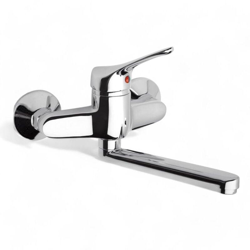 foto del prodotto no brand miscelatore lavello a parete in ottone cromato monocomando pilot