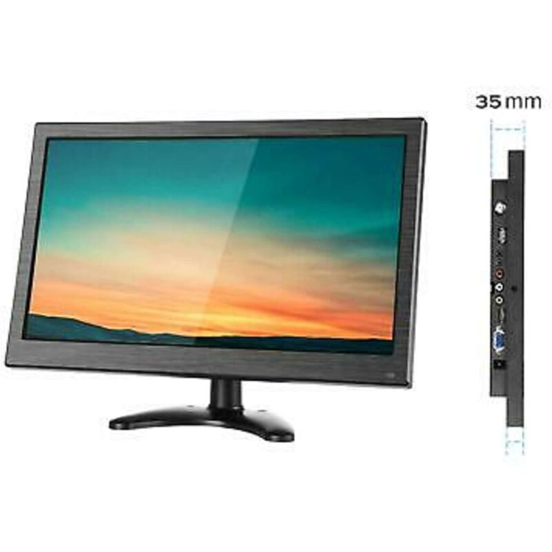 foto del prodotto no brand monitor 13.3 hd per telecamere display led hdmi vga bnc usb av