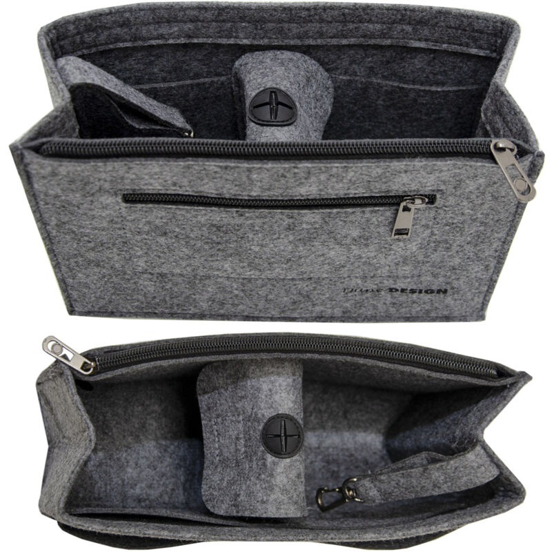 foto del prodotto no brand organizer borsa 27x10x16 cm organizzatore feltro inserto borsetta interna grigio