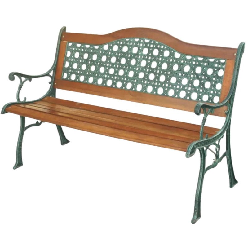foto del prodotto no brand panchina per esterno in ghisa rattan arc 126x60cm garden deluxe collection