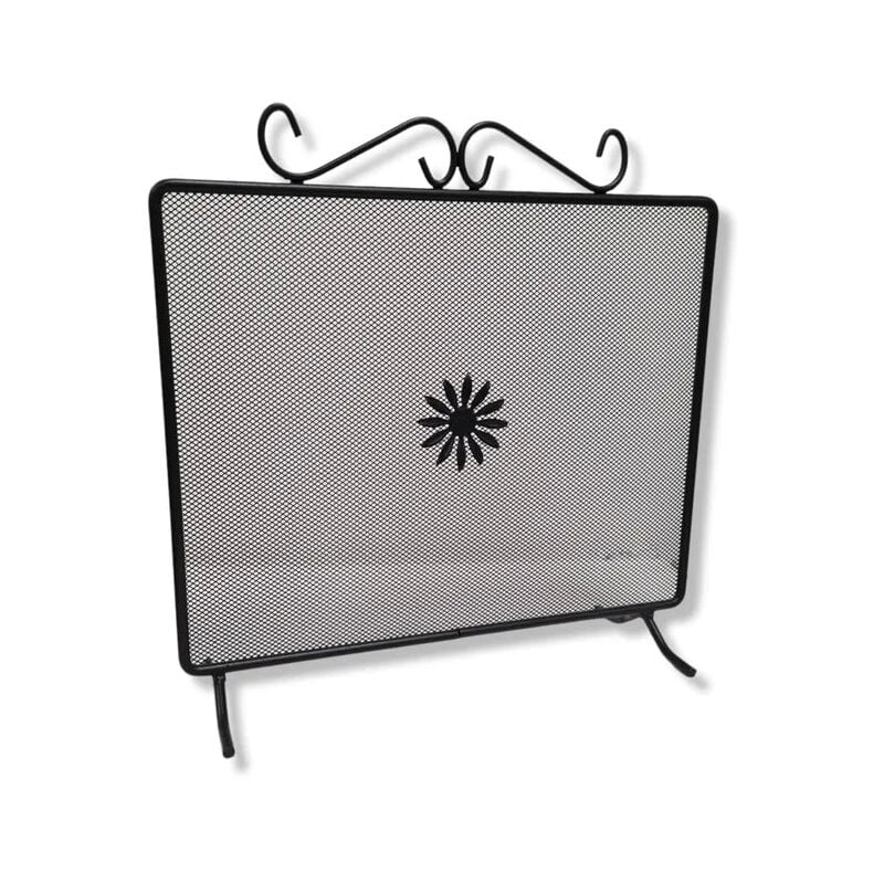 foto del prodotto no brand parascintille fisso caminetto ferro battuto verniciato 60x50 cm schermo protettivo camino sicurezza casa