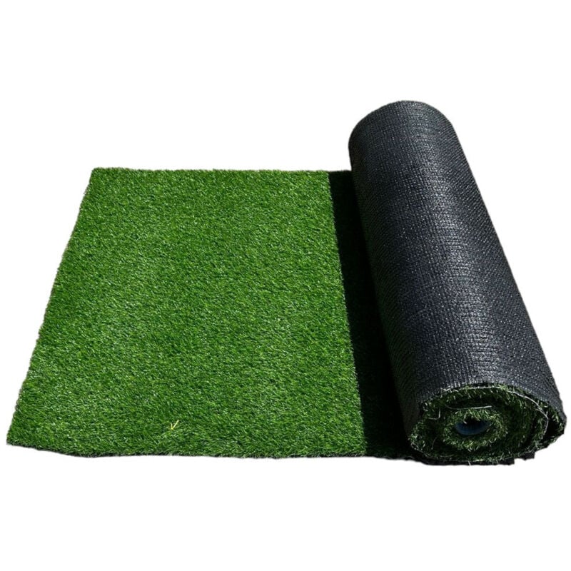 foto del prodotto no brand prato sintetico verde con fori di drenaggio per esterno spessore 15 mm in rotoli da 10 mt. h100 cm in rotoli da mt.10