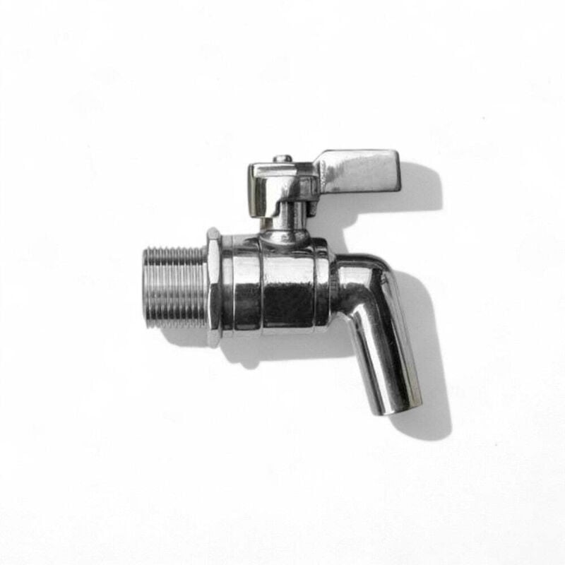 foto del prodotto no brand rubinetto inox a sfera per bidoni fusti contenitore olio oliva 3 4