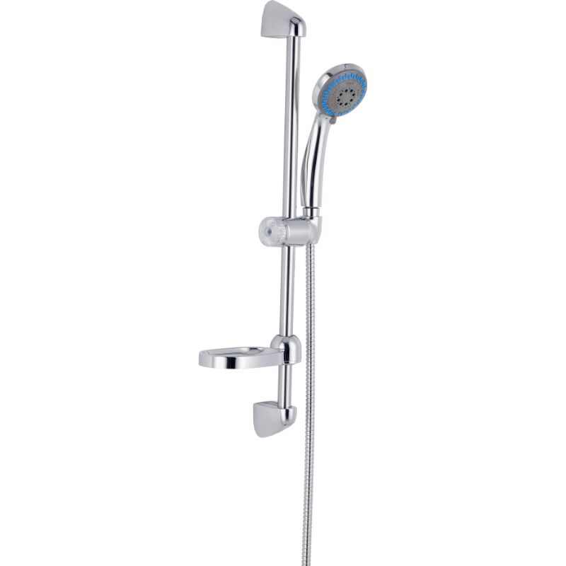 foto del prodotto no brand saliscendi in acciaio regolabile con doccetta multifunzione 3 getti per bagno