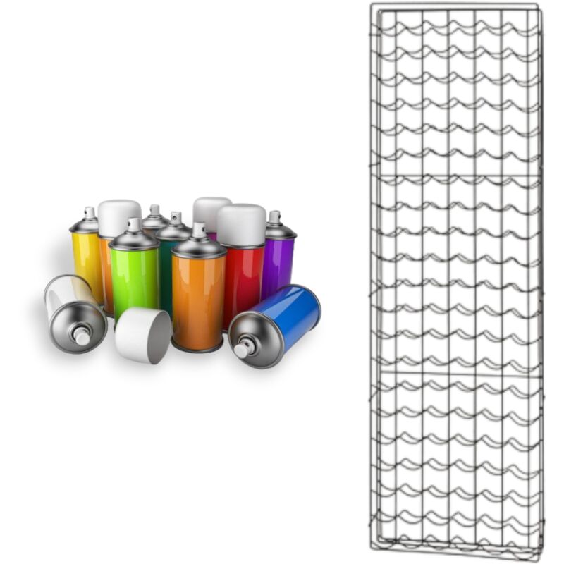 foto del prodotto no brand scaffale 47x13x160 cm espositore 126 posti per bombolette
