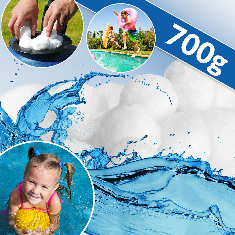 foto del prodotto no brand sfere filtranti per filtro a sabbia 700g filtrazione piscina lavabile sfere filtranti riciclabili 5 cm pulizia piscina