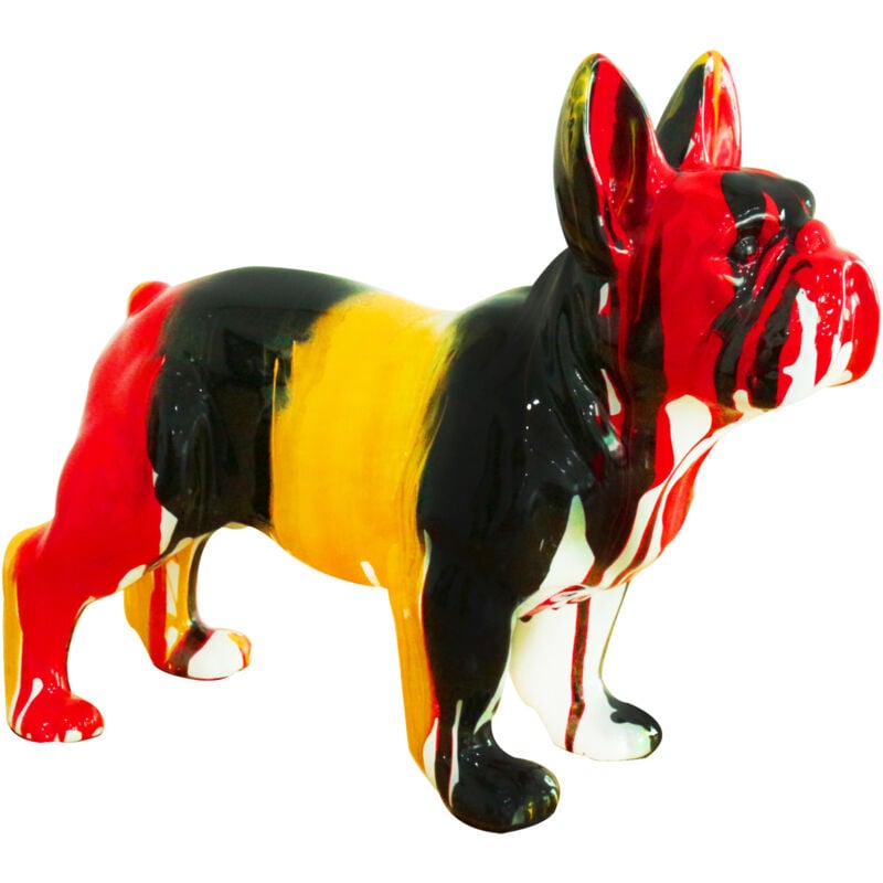 foto del prodotto no brand statuetta decorativa cane boston terrier kuat h in poliresina 34x14x27 cm multicolor