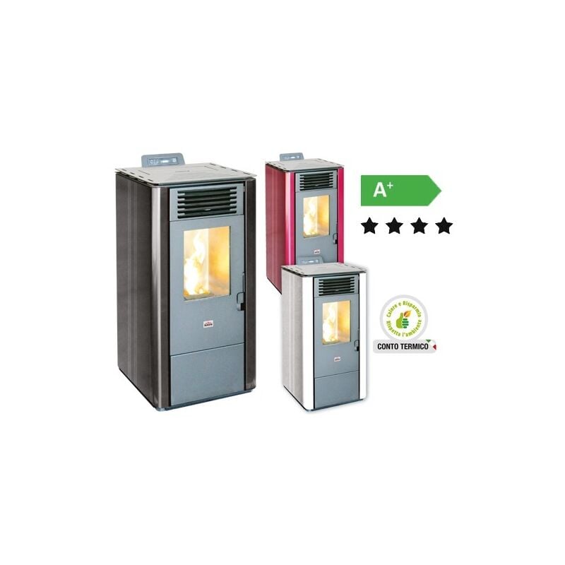 foto del prodotto no brand stufe stufa a pellet queen 12 potenza kw h 8,7 dimensioni cm.44x44xh102