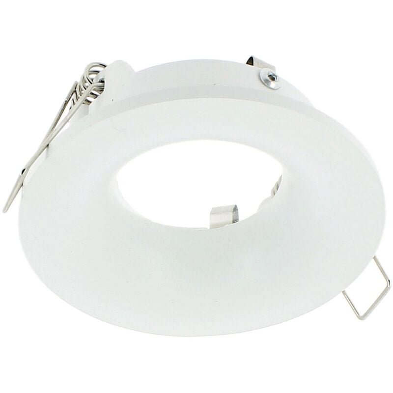 foto del prodotto no brand supporto faretto led curvo impermeabile ip65 fisso tondo bianco milos