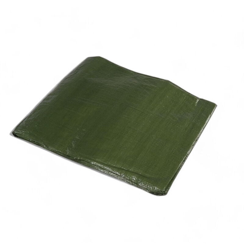 foto del prodotto no brand telo occhiellato verde pesante 200 gr con bordature rinforzate e angoli in plastica per copertura esterna 8x10 mt